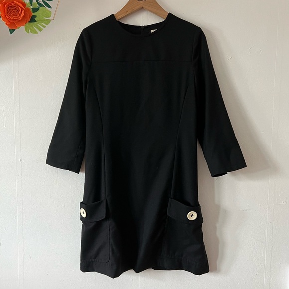 rag & bone Dresses & Skirts - Rag and Bone sz 4 black wool dress LBD round neck POCKETS small hole